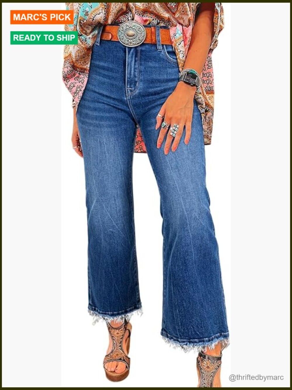 High Waisted Flared Jeans Stretchy Raw Hem Straight Leg Denim Pants